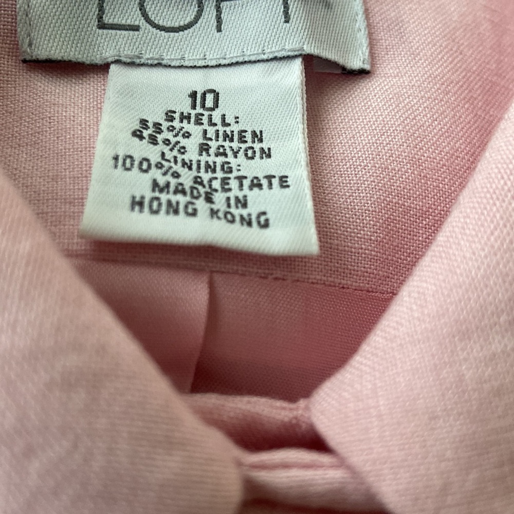 LINEN BLEND BLAZER PEA JACKET SEMI- CROPPED - Picture 7 of 10